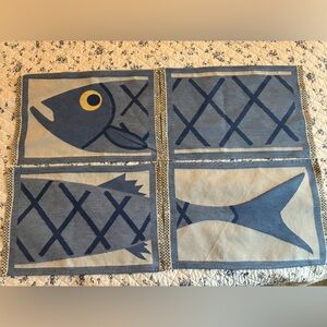 Hilda Hilda fish placemats, set of 4